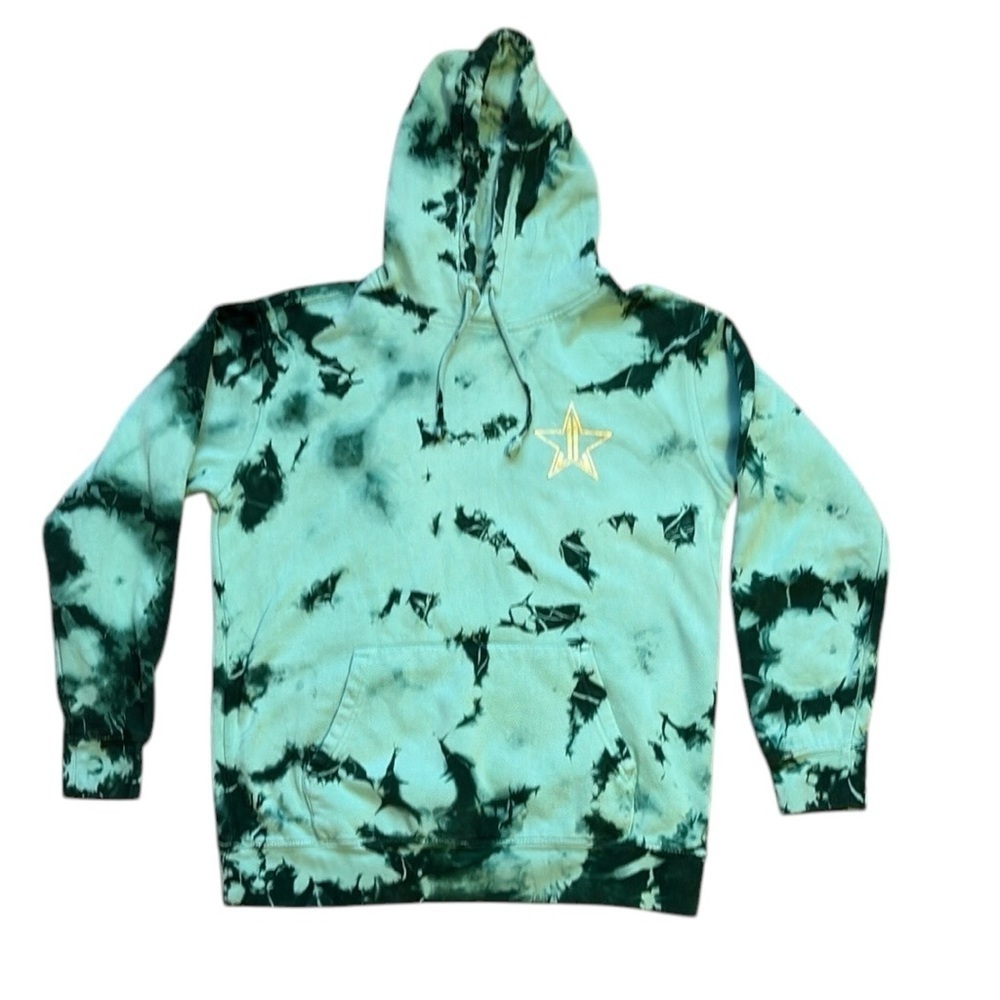 Jeffree Star Women’s Hoodie Tie Dye Green Size M
